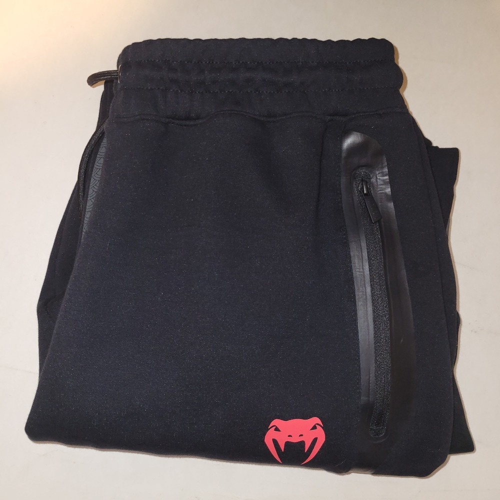 Venum Okinawa Joggers Size 2XL MMA Fighting Black Red Drawstring